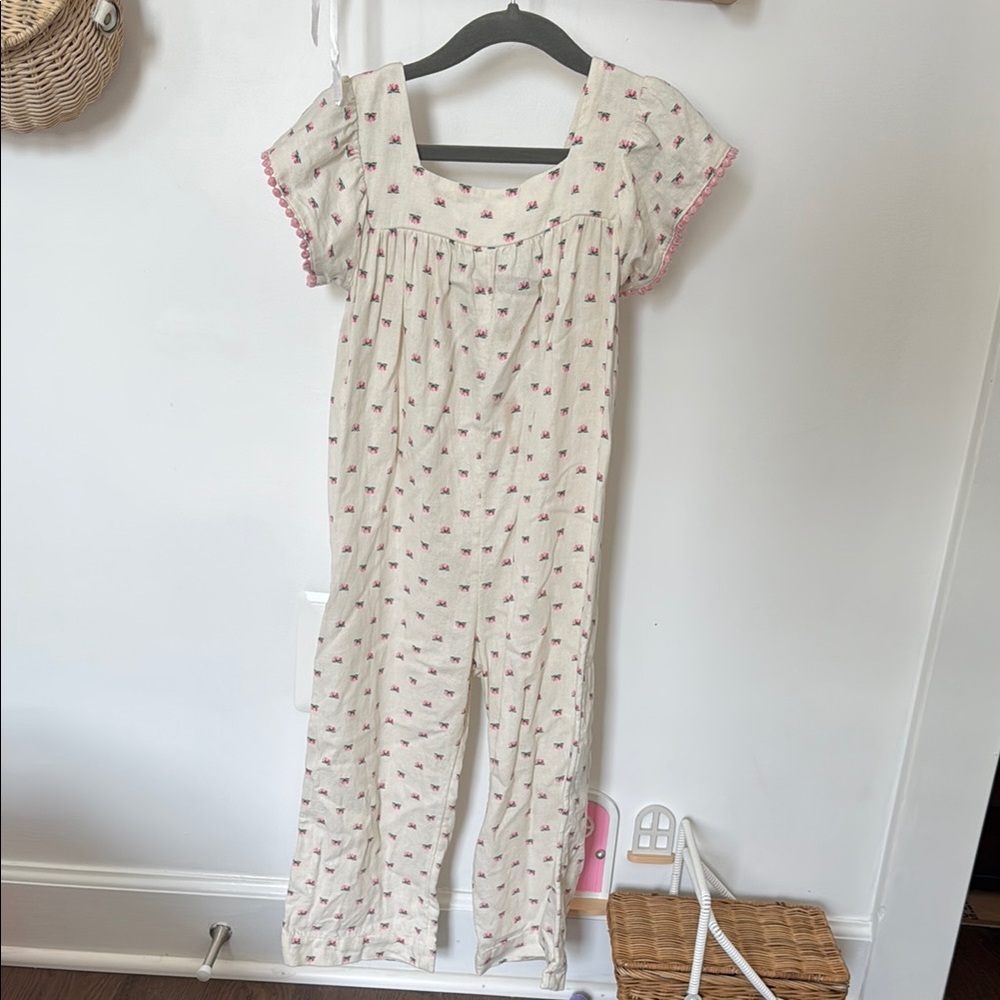 Cream Floral Jumpsuit